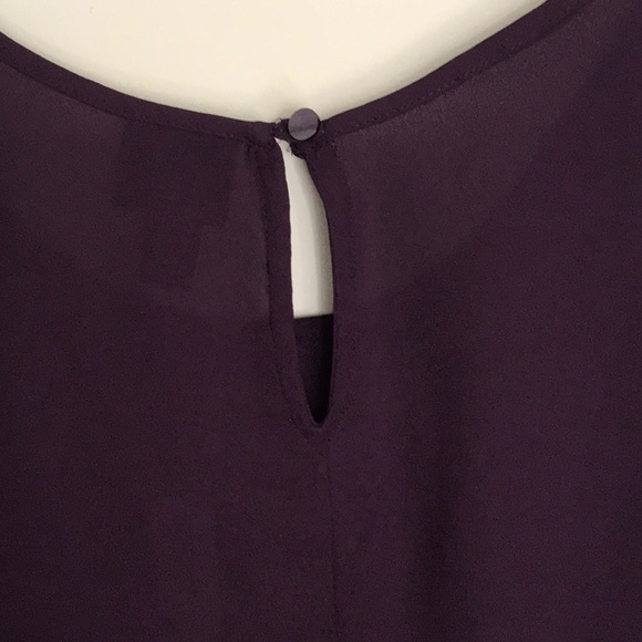 Beautiful purple semi sheer dressy top. Size L NWT - Picture 4 of 5